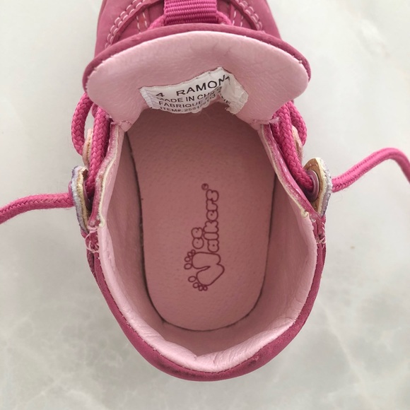 Girls Toddler Size 4 Wee Walkers Runner Walking Shoe Rubber Sole Ankle Support - Picture 6 of 7